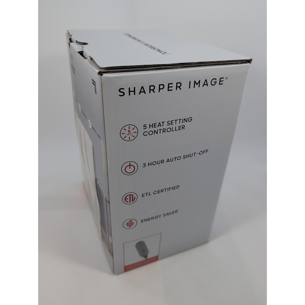 Sharper Image Heated Faux Fur Throw 50in x60in - Cream - New in Box - Picture 5 of 5